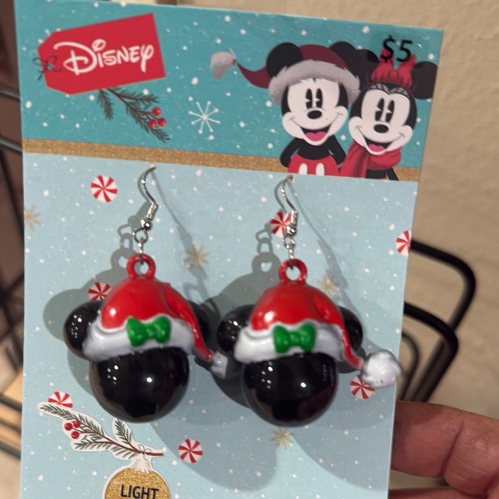 Disney Mickey Mouse Santa Earrings
